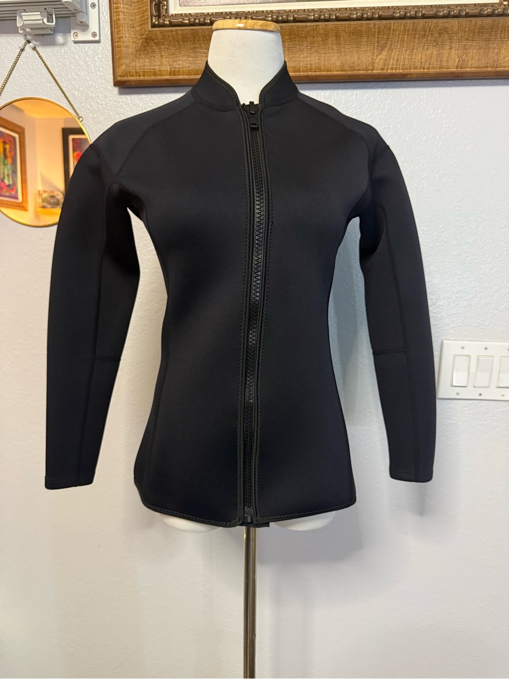 Women’s Black Neoprene Swim Jacket